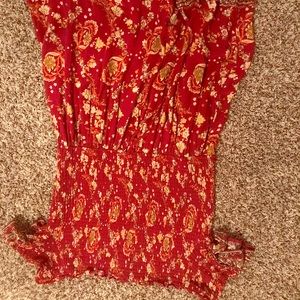 Strapless colorful dress